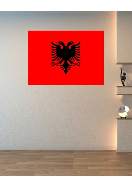 Arnavutluk Bayrağı Dijital Baskı Poster (Çerçevesiz) modelleri