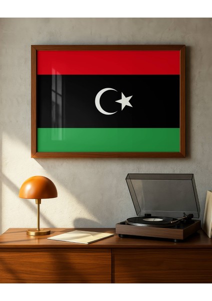 Libya Bayrağı Dijital Baskı Poster (Çerçevesiz)