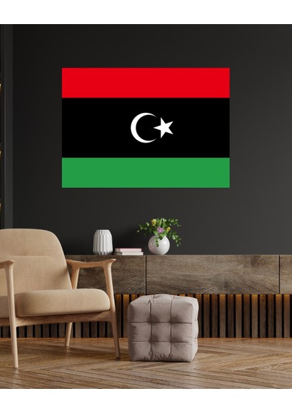 Libya Bayrağı Dijital Baskı Poster (Çerçevesiz) fırsatları