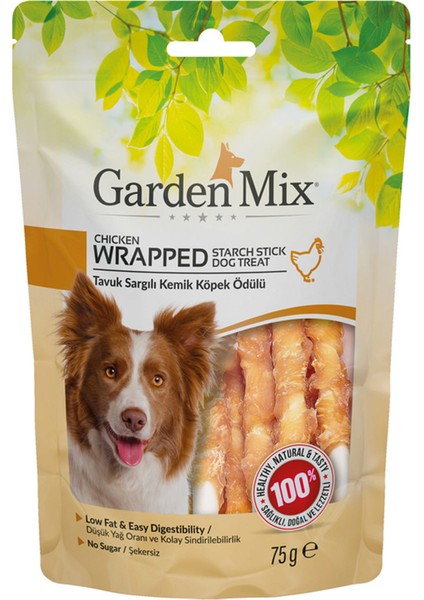 Techmrt Garden Mix Tavuk Sargili Kemik Köpek Ödülü 75 gr x 4 Adet
