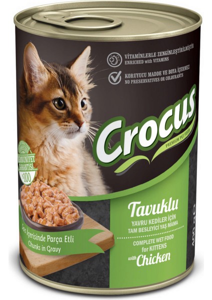 Techmrt Crocus Yavru Kedi Tavuklu Yaş Mama 400G
