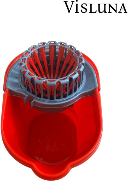 Klasik Yaylı ve Döner Sıkma Hazneli Pratik Temizlik Kovası 17 Litre Kırmızı fırsatları