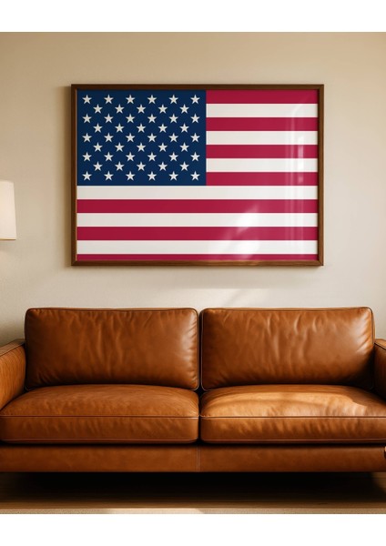 Amerika Bayrağı Dijital Baskı Poster (Çerçevesiz)