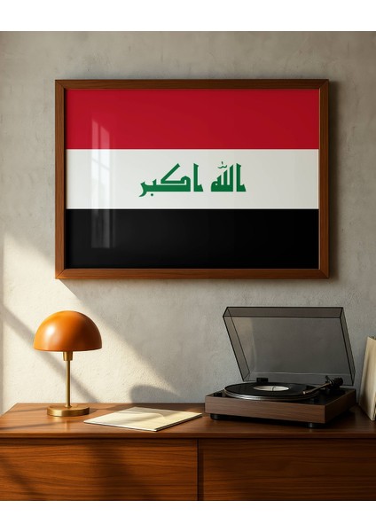 Irak Bayrağı Dijital Baskı Poster (Çerçevesiz)