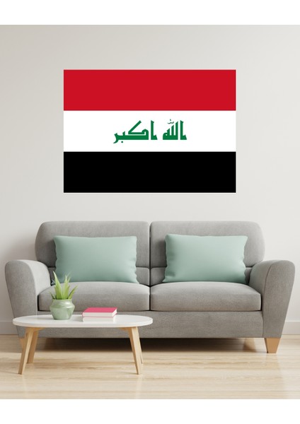 Irak Bayrağı Dijital Baskı Poster (Çerçevesiz)