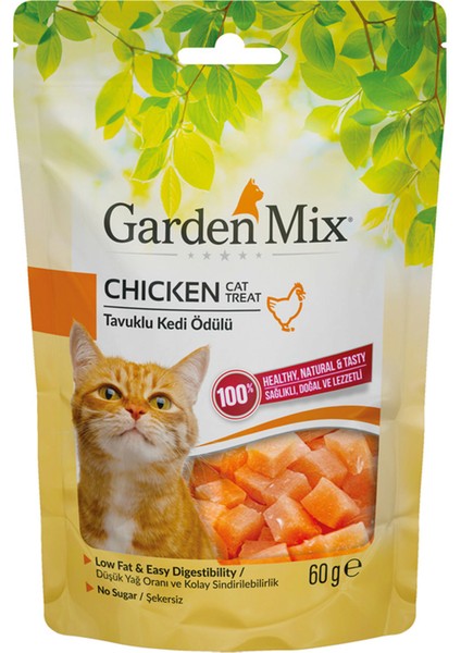 Techmrt Garden Mix Tavuklu Kedi Ödülü 60 gr x 4 Adet
