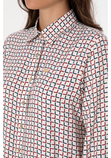 Kadın Gömlek Desenli 50308651-VR256