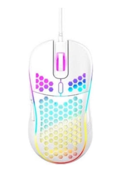 Kablolu Rgb Işıklı Oyuncu Mouse Beyaz Renkli Mouse Fare modelleri