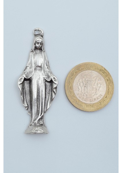 Meryem Ana Gümüş Kaplama Deri İp Kolye fırsatları