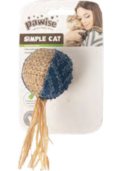 Techmrt Pawise Simple Cat Hasır Kedi Oyuncağı Top