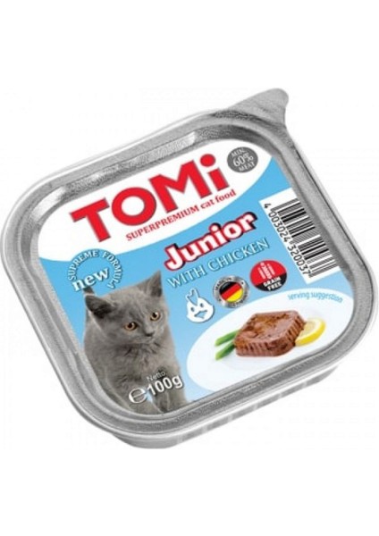 Techmrt Tomi Yavru Kedi Kümes Hayvanlı Alüminyum Yaş Mama 100GR (Pate)