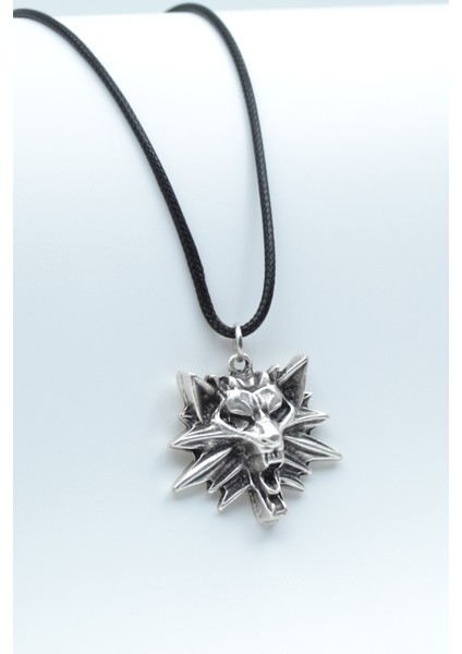 Witcher 3 Gümüş Kaplama Deri İp Kolye