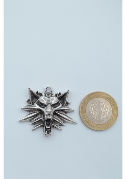 Witcher 3 Gümüş Kaplama Deri İp Kolye fırsatları