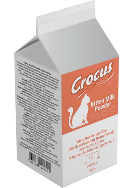 Techmrt Crocus Yavru Kedi (Kitten) Süt Tozu 150 gr x 2 Adet