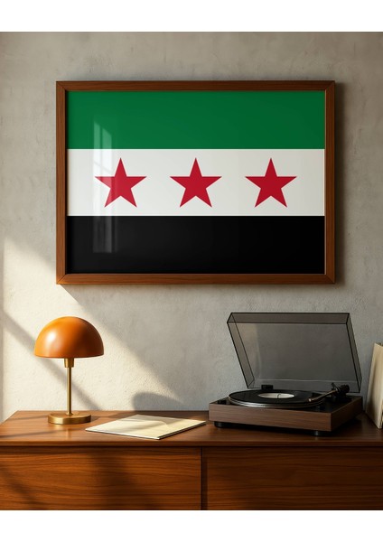 Suriye Bayrağı Dijital Baskı Poster (Çerçevesiz)