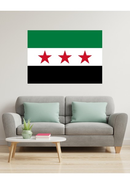Suriye Bayrağı Dijital Baskı Poster (Çerçevesiz)