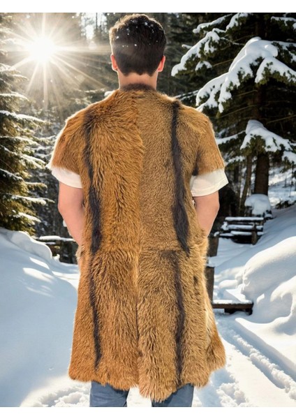 Unisex Kolsuz Uzun Yelek - Kahve fiyatları