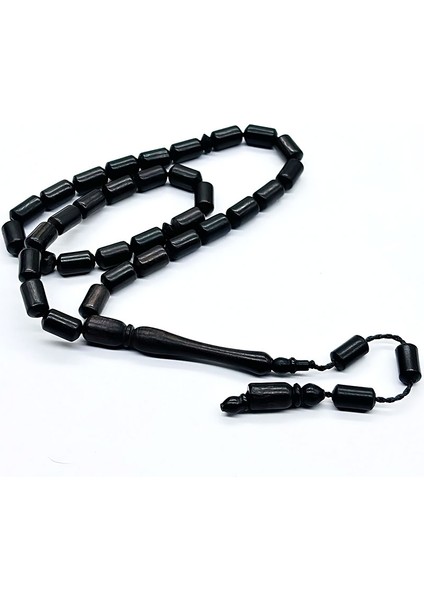 Usta İşçilikli Kapsül Kesim Abanoz Ağacı Tesbih