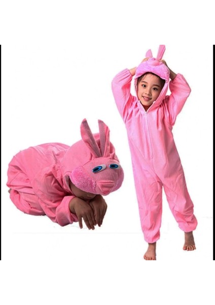 Çocuk Tavşan Kostümü Pembe Renk 2-3 Yaş