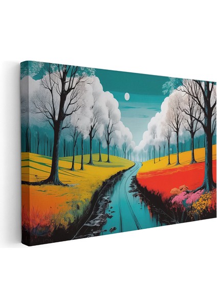 Kanvas Yatay Duvar Tablosu Kanvas Doganin Renkleri6 Ev Ofis Salon Modern Duvar Tablosu