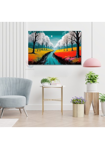 Kanvas Yatay Duvar Tablosu Kanvas Doganin Renkleri6 Ev Ofis Salon Modern Duvar Tablosu modelleri