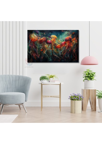 Kanvas Yatay Duvar Tablosu Kanvas Renkli Deniz Analari Ev Ofis Salon Modern Duvar Tablosu modelleri
