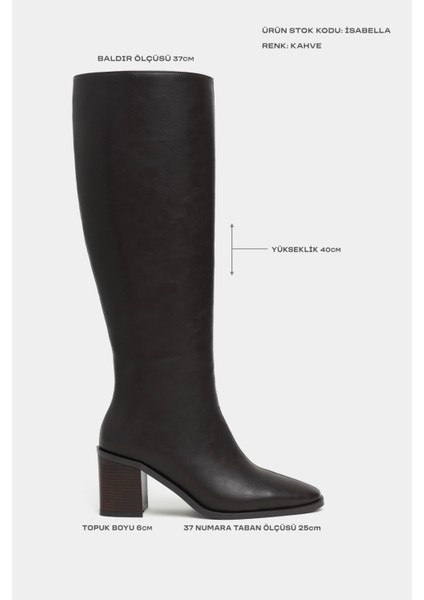 Isabella Kahve Mat Sivri Burun Topuklu Kadın Çizme modelleri