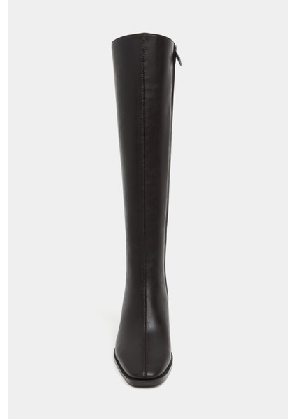 Isabella Kahve Mat Sivri Burun Topuklu Kadın Çizme indirimleri