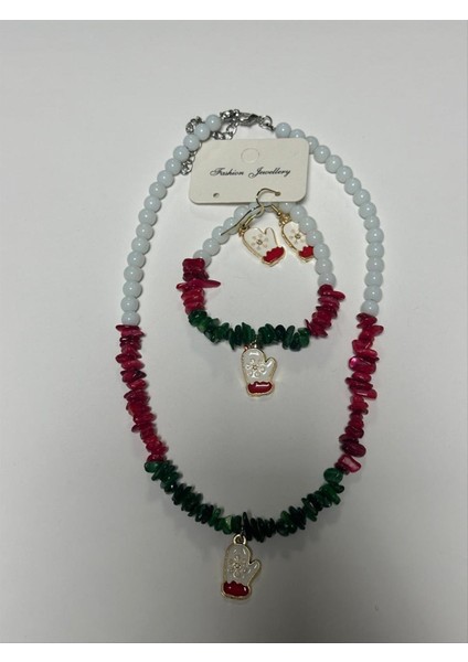 2026 Yılbaşı Doğaltaş Set Kolye