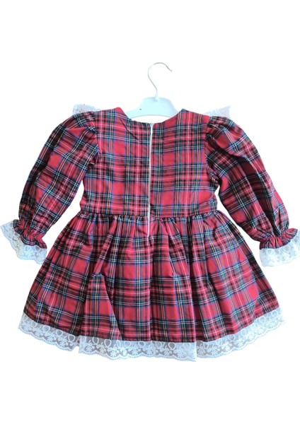 Laura Baby Ekoseli ve Fiyonklu Kız Bebek /çocuk Özel Gün/doğum Günü /party Elbise fırsatları