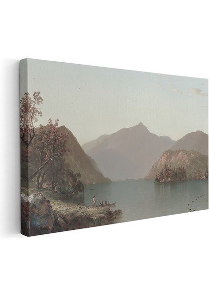 Kanvas Yatay Duvar Tablosu Kanvas Vintage Dag Gol Manzarasi Ev Ofis Salon Modern Duvar Tablosu