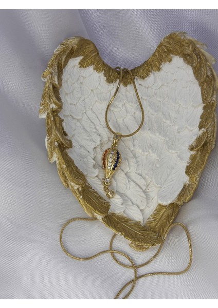 Zirkon Taşlı Renkli Balon Kolye