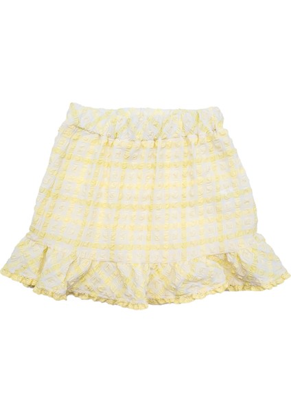 Recycle Özel Dokuma Sarı Yazlık Kız Çocuk Etek fiyatları