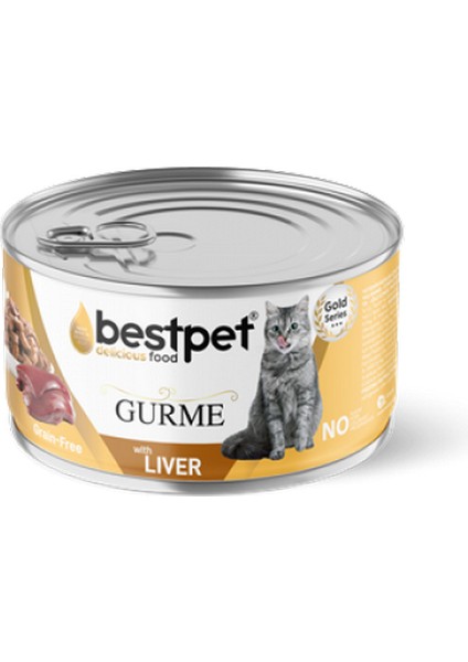 Techmrt Bestpet 85 gr x 24 Adet Yetişkin Kediler Için Tahılsız, Jöle Içinde Ciğerli Yaş Mama