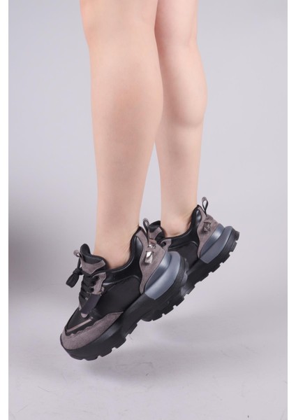 REPS Tokalı Süet Paraşüt Garnili Sneakers SİYAH fırsatları