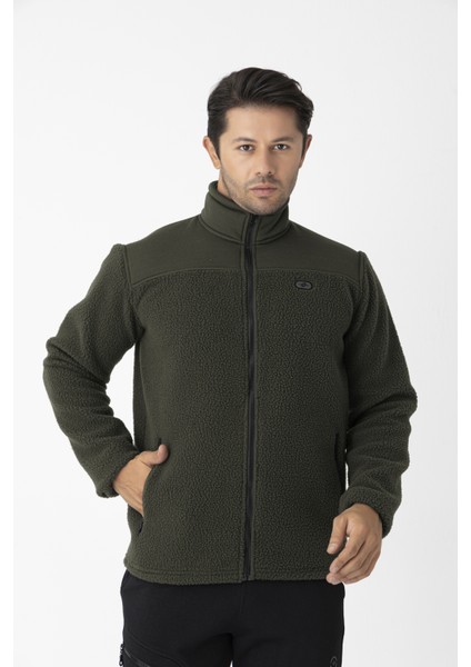 Tam Fermuar 3 Iplik Sweat Yeşil 6055-04