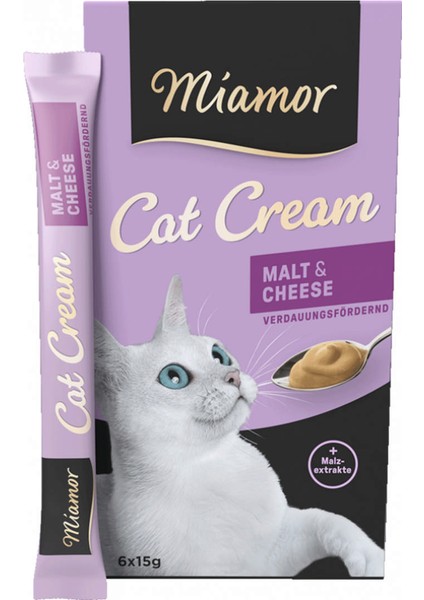 Techmrt Miamor Cream Malt-Peynir Kedi Ödülü 6 x 15 gr x 3 Adet