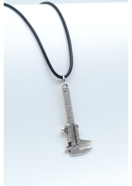 Kumpas Gümüş Kaplama Deri İp Kolye