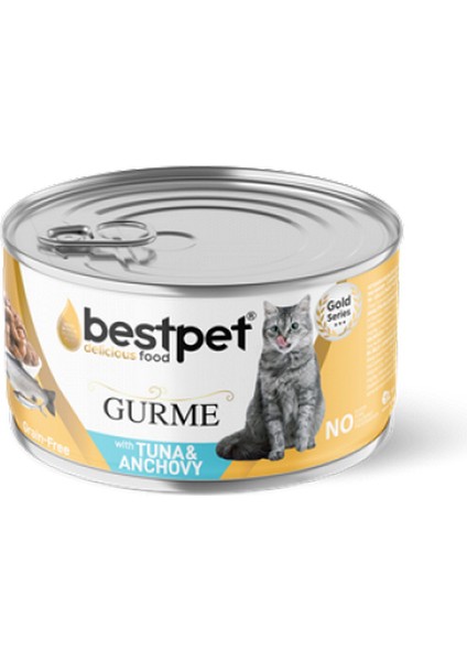 Techmrt Bestpet 85 gr x 24 Adet Yetişkin Kediler Için Tahılsız, Jöle Içinde Tuna Balıklı Yaş Mama