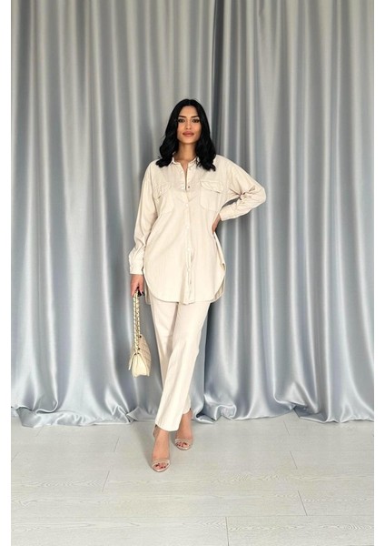 Bej Gömlek ve Çıtçıtlı Pantolon Takım fiyatları