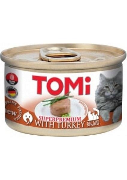 Techmrt Tomi Kedi Hindi Etli Yaş Mama 85 gr x 6 Adet