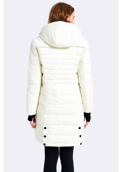 Kışlık Uzun Kadın Şişme Mont modelleri