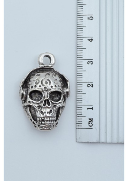 3'lü Kulaklık Kuru Kafa Gitar Dj Kuru Kafa Gümüş Kaplama Kolye Seti indirimleri