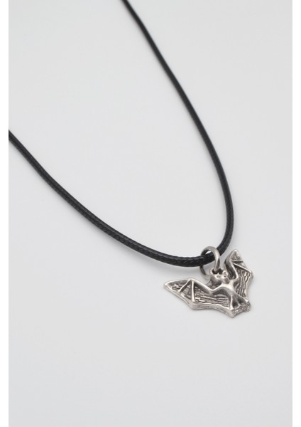 Minimalist Gotik Yarasa Kolye - PU Deri İp Zincirli Unisex Gümüş Kaplama - 60 cm fiyatları