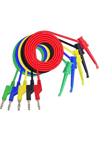 P1045 Multımetre Test Uçu Kablo Kiti - Kırmızı/siyah/sarı/yeşil/mavi fiyatları