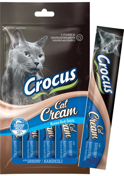 Techmrt Crocus Karidesli Krema Kedi Ödülü 4X15GR