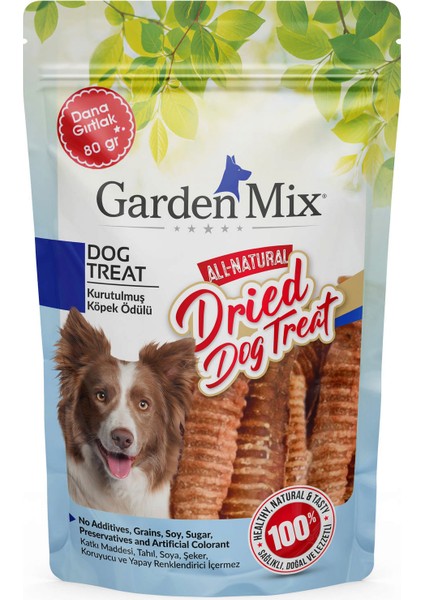 Techmrt Garden Mix Kurutulmuş Dana Gırtlak 80 gr