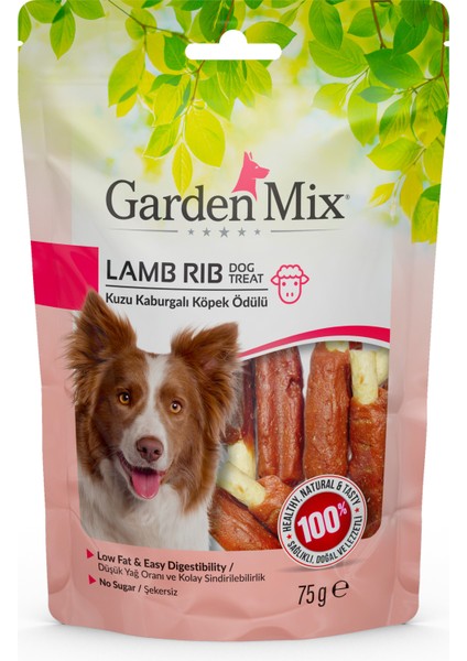 Techmrt Garden Mix Kuzu Kaburgalı Köpek Ödülü 75 gr