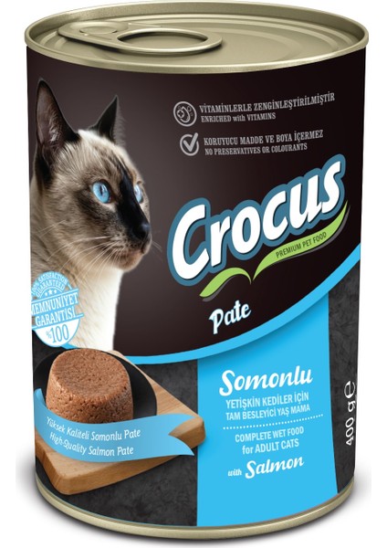 Techmrt Crocus Yetişkin Kedi Somonlu Pate Yaş Mama 400G