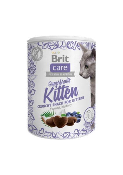 Techmrt Brit Care 100 gr x 6 Adet Hindistan Cevizli ve Yabanmersinli, Tahılsız, Kıtır Yavru Kedi Ödülü
